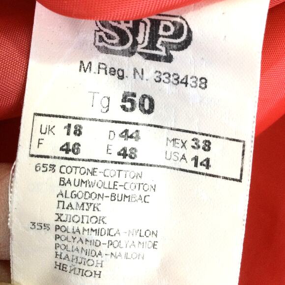 Oltre Women's Mock Neck Flap Pocket Zippered Lightweight Orange Jacket Size 14 - Picture 11 of 15